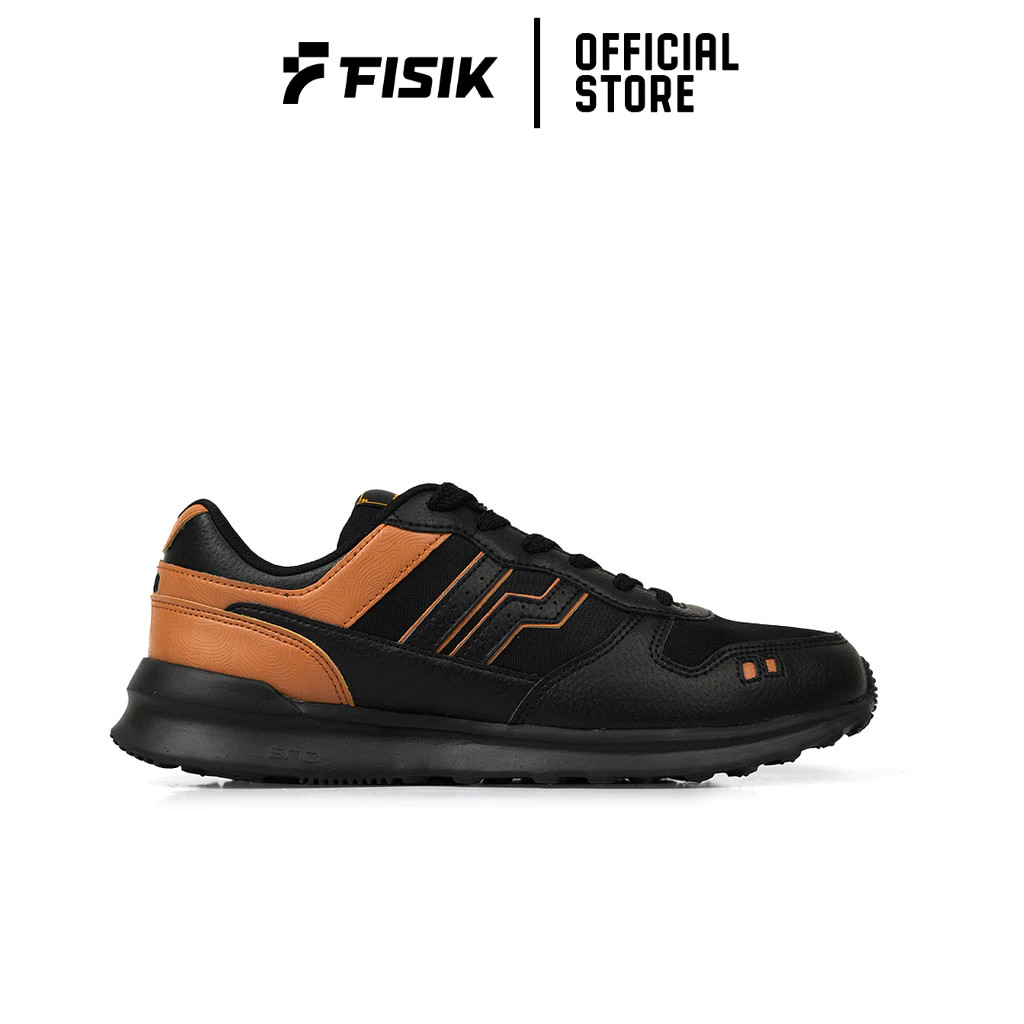 PIERO SNEAKERS PRIA  JOGGER CNY-BLACK/BROWN/DARK GREY PIE1000120