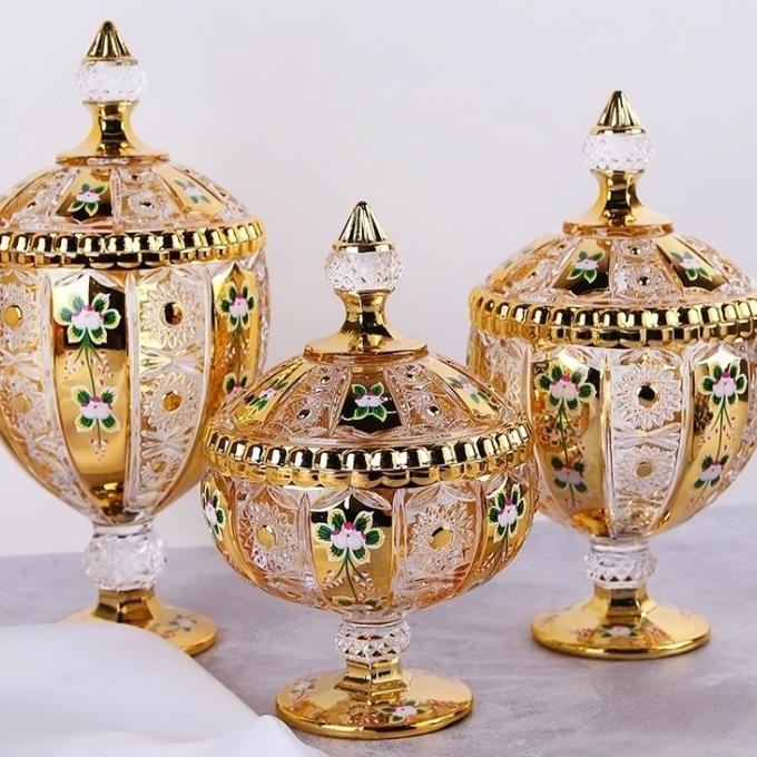 toples Kristal toples kaca stoples kue glass canister crystal canister