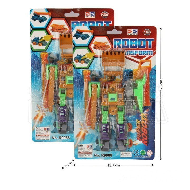 [Bonanza] Mainan Robot Deform Truk Konstruksi Robot Transform Mainan Robot Berubah Bentuk