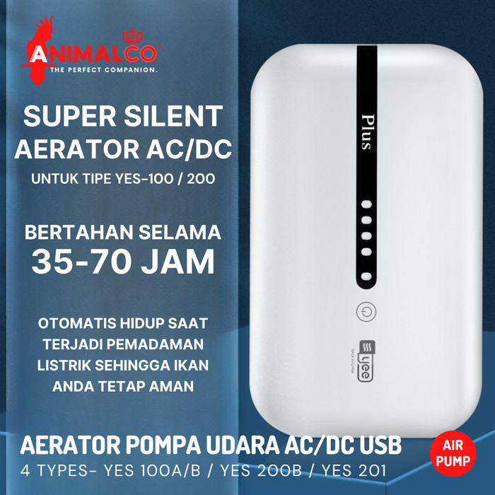 SPECIAL Aquarium Silent Aerator Air Pump Ac Dc Usb Pompa Gelembung Udara Oksigen Airator Baterai Cas
