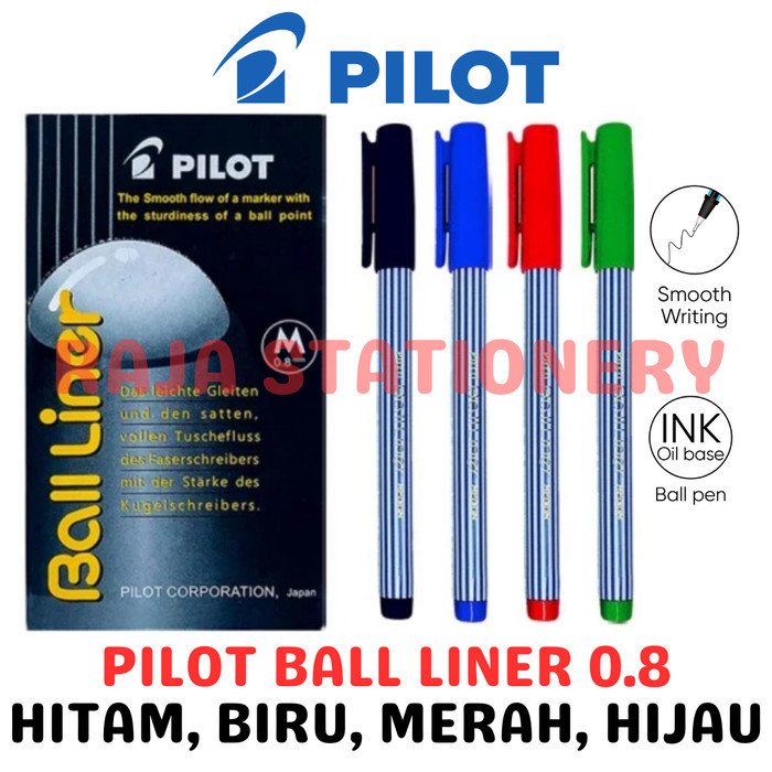 

FREE ONGKIR PILOT BALL LINER 0.8 MEDIUM TIP / PULPEN BOLPOIN PEN PILOT BALLLINER KODE 152
