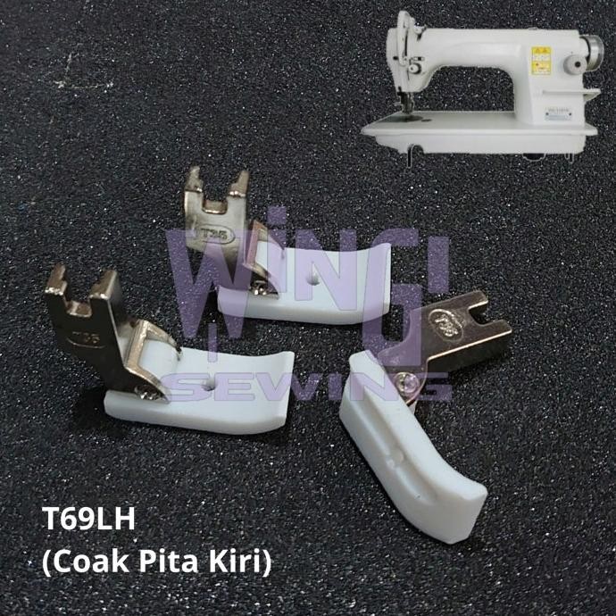 Diskon T69LH Sepatu Teflon Coak Kiri Pita Paiping Mesin Jahit Industri wings33 Segera Dapatkan