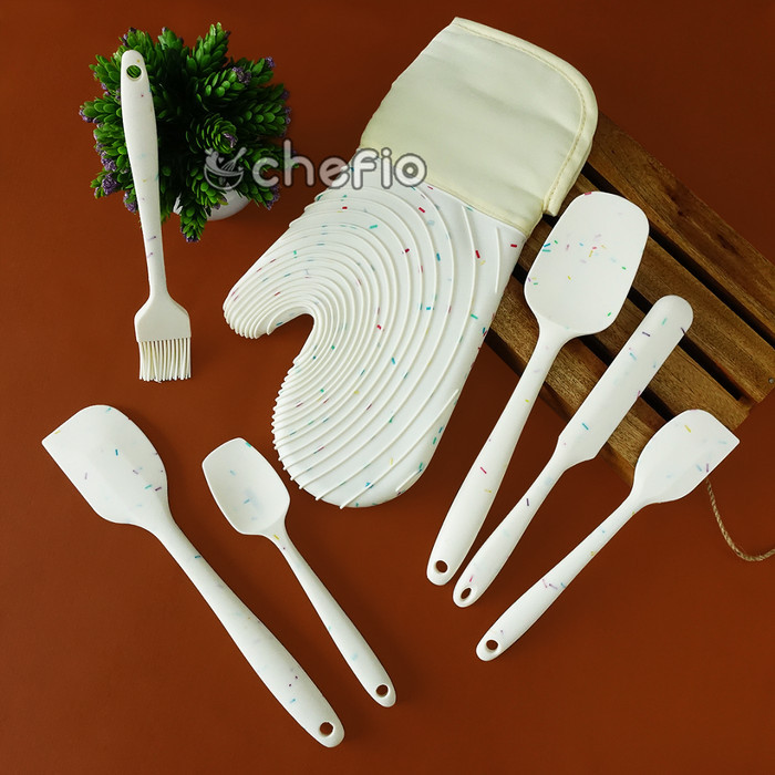 Chefio Spatula Set Silikon / Baking Cooking Utensil Set Candy Color #Gratisongkir #Sale #Discount