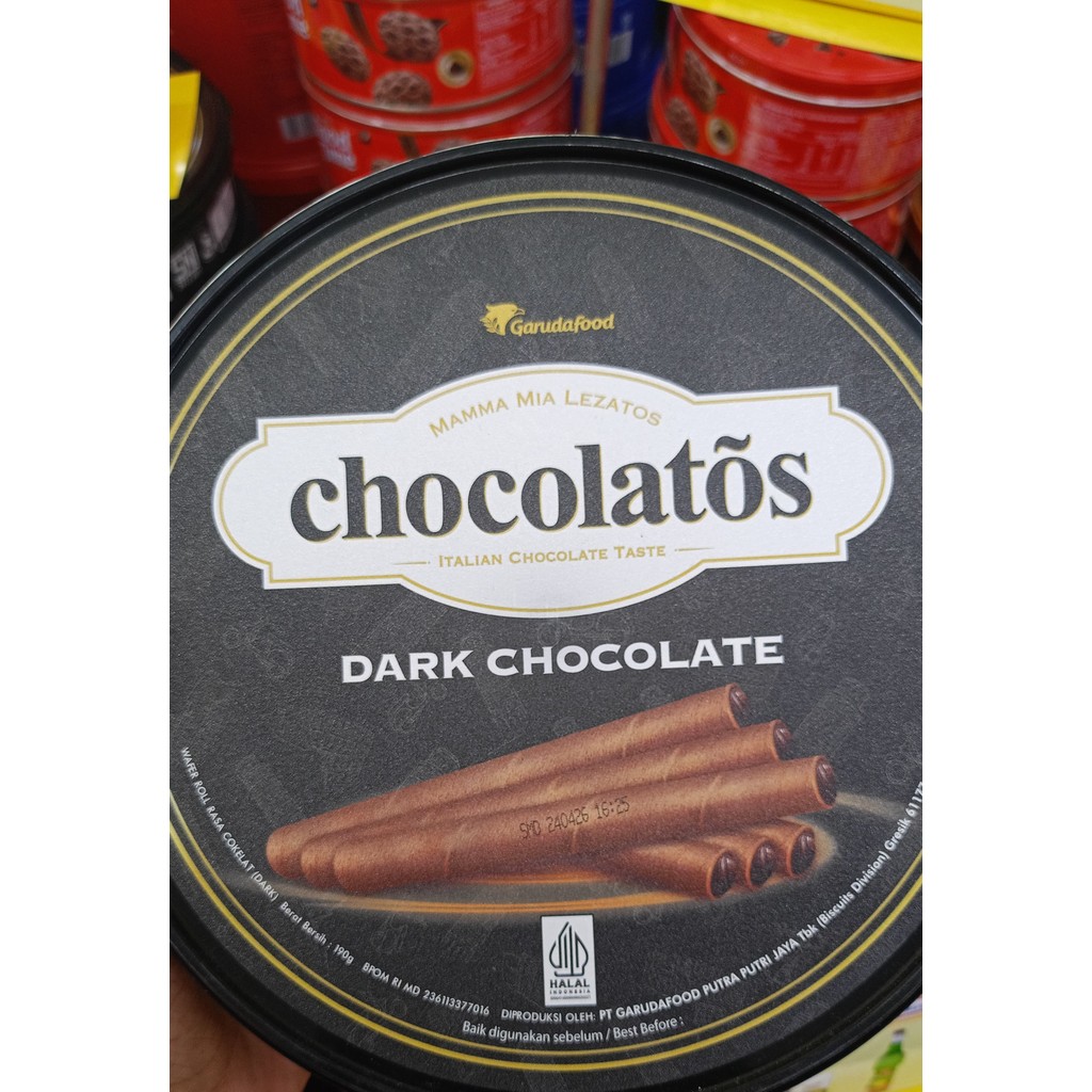 

Chocolatos Dark Chocolate 190 g/Wafer Stick Coklat