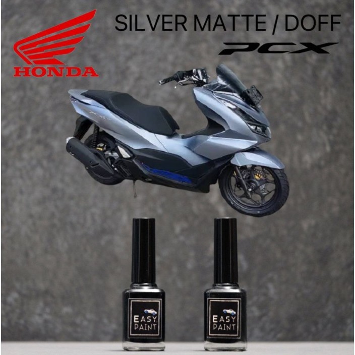VORESFORID CAT OLES MOTOR SILVER MATTE DOFF DOF HONDA PCX 2024 SILVER MATE DOFF KEBIRUAN ABU MUDA
