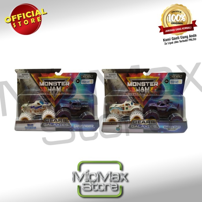 MELAYANI FAKTUR PAJAK Monster Jam Gears Galaxies Galaxy Skala 1:64 6058262 2pk Wm SM58736