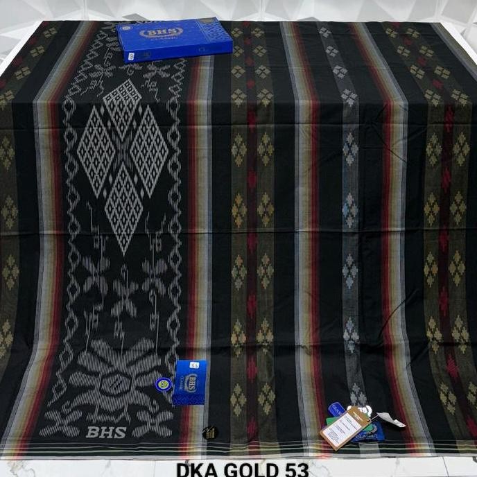 Diskon Sarung Bhs Classic Gold Motif C45 Ssa, Bhs Classic Songket, Putih Hitam
