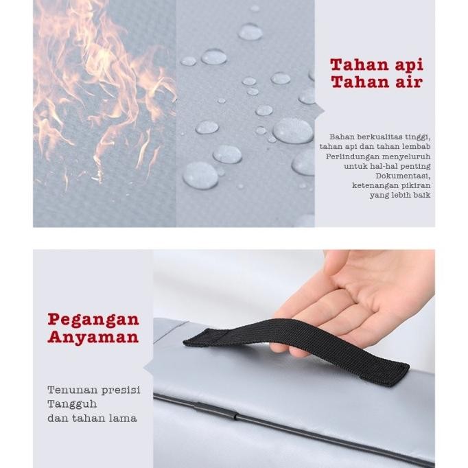 Grosir Tas Penyimpanan Dokumen Anti Air Tahan Api Bahan Kain Serat Kaca Koper Dokumen Travel Bag Ant