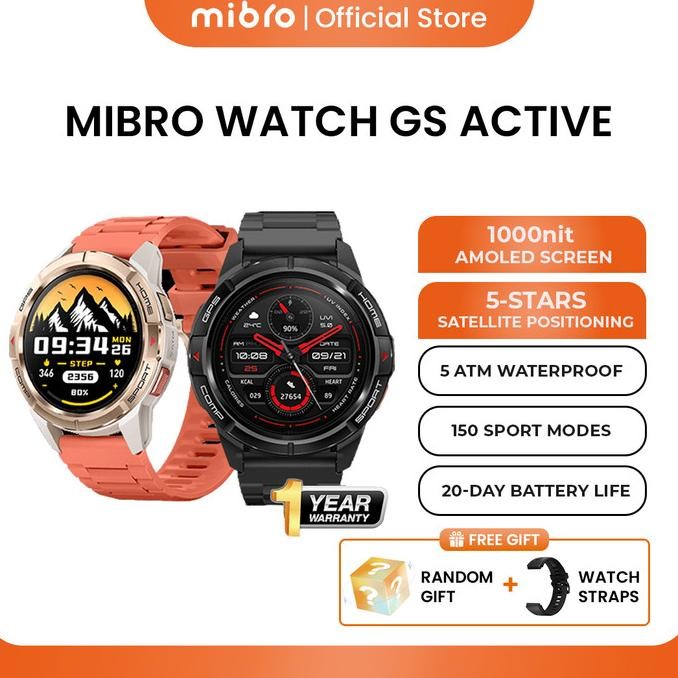 Mibro Official GS Active AMOLED HD Screen GPS Outdoor Sport Jam Tangan