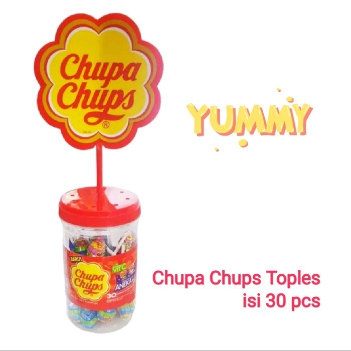 TERBAIK chupa chups lollipop toples isi 30 pcs
