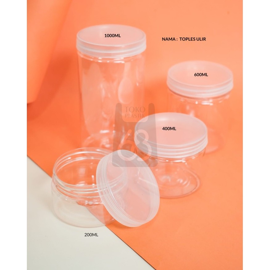 TERLENGKAP toples ulir 200,400,600,1000ml plastik