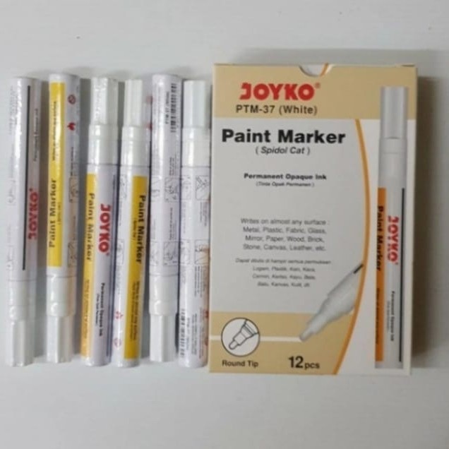 spidol paint marker joyko putih permanen