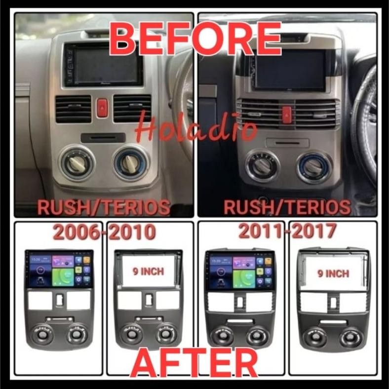 Frame Head Unit Android 9" RUSH / TERIOS 2006 - 2017