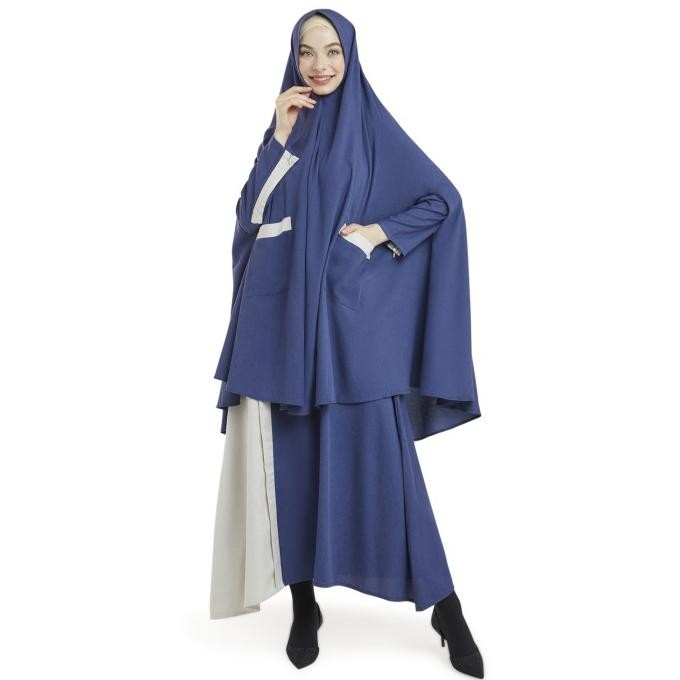 Baju Gamis Syari Wanita Muslimah Set Khimar By Queenza - Shofiyah Noviaputri17A