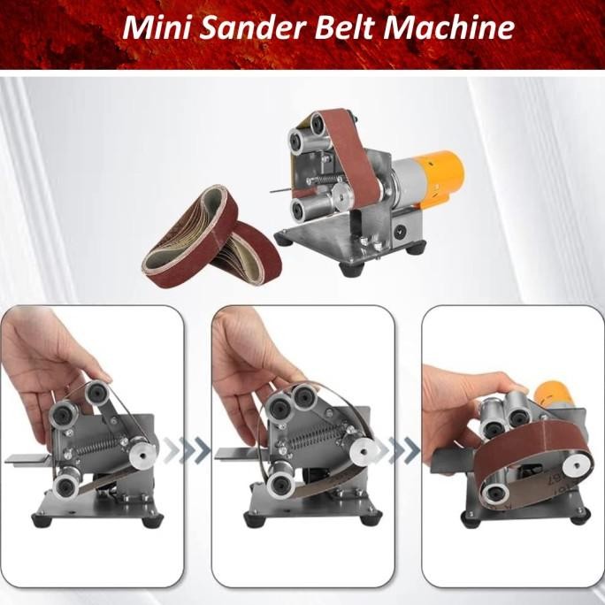 MESIN AMPLAS BELT 10X330 30X330 MM ELECTRIC MINI SANDING MACHINE MULTIFUNCTIONAL SANDER GRINDER