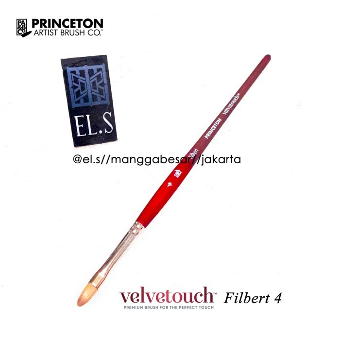 

Princeton Velvetouch Brush Filbert 4 ( Kuas Lukis )