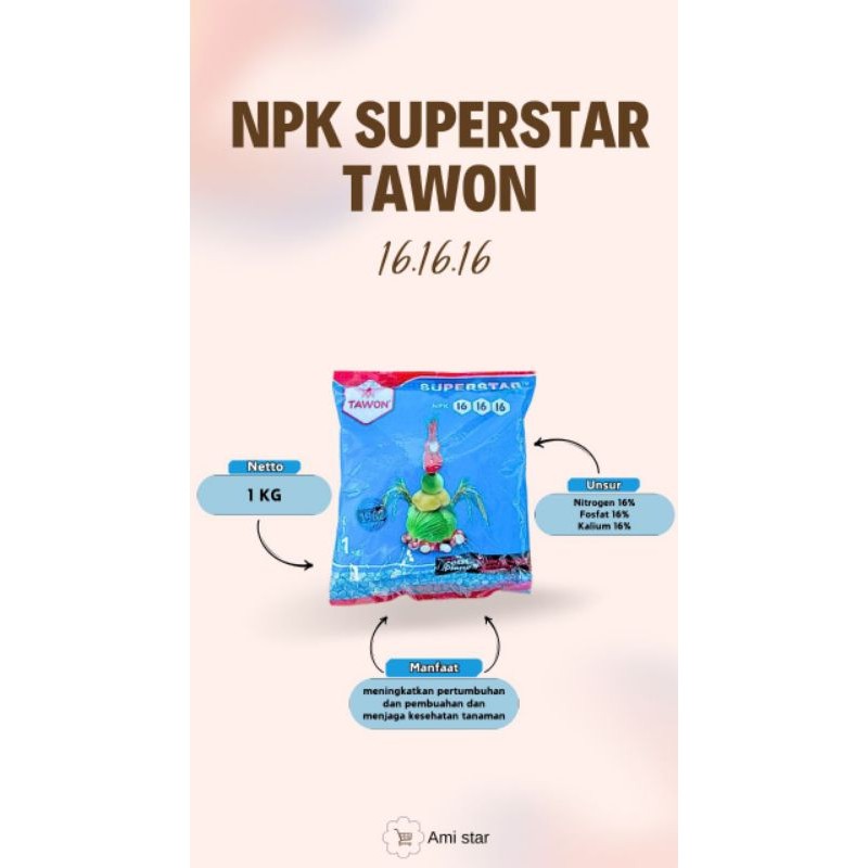 Pupuk Npk 161616 Tawon Kemasan 1 kg Produk Asli