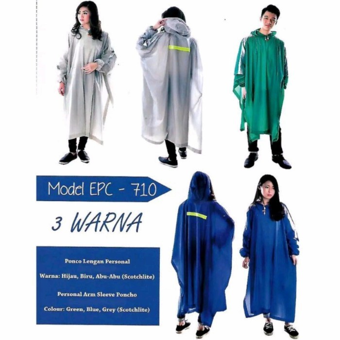 jas hujan elmondo ponco lengan 710 Elmondo 710 ponco lengan personal