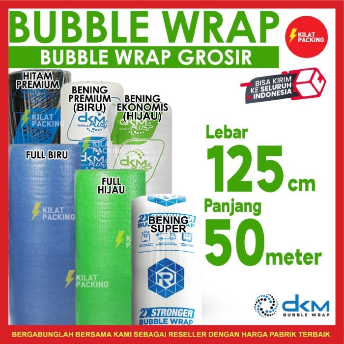 

Plastik Bubble Wrap 125Cm X 50M / Bubble Wrap Dkm Plus Premium Murah