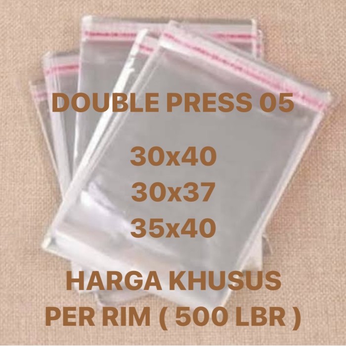 

500 Pcs 1 Rim Plastik Opp 05 Baju Hijab 30X37 30X40 35X40