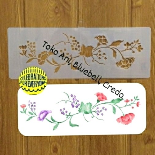 

TERBARU Designer Stencil : Roses and Berries Side , 7cm x 23.2cm