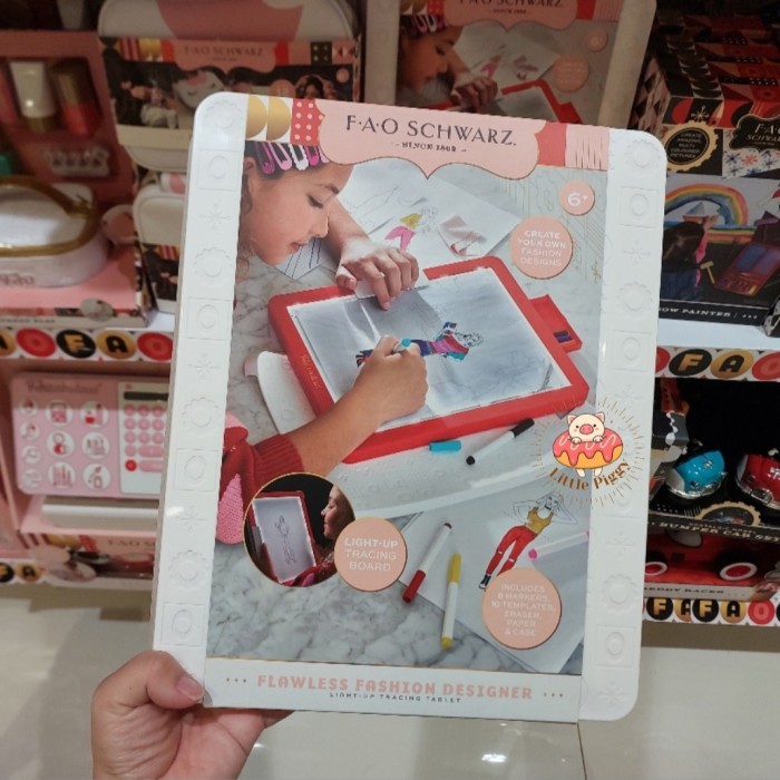 

TERBARU Fao schwarz flawless fashion designer light up tracing tablet HOT SALE!