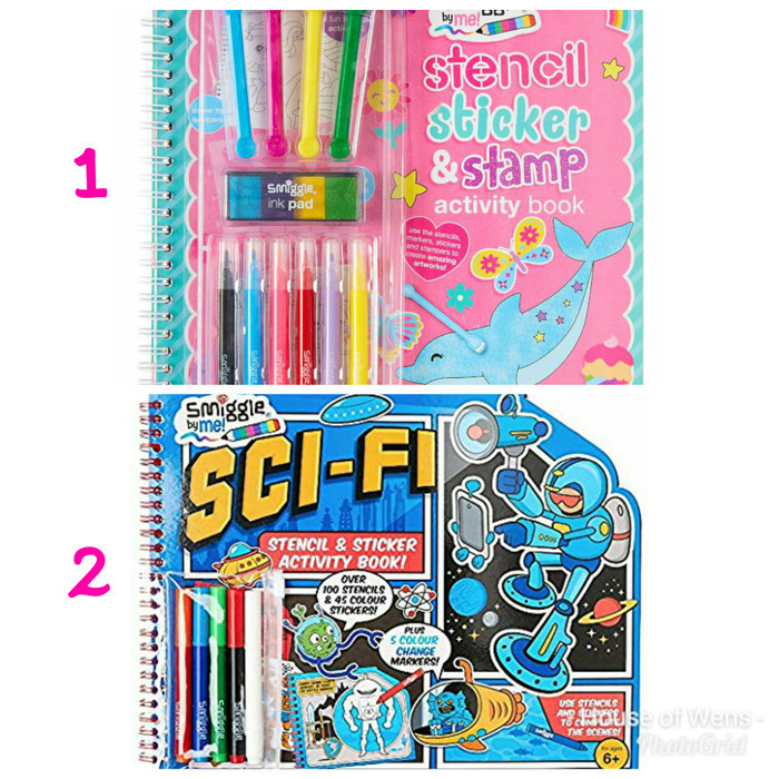 

TERBARU SMIGGLE STENCIL STICKER & STAMP ACTIVITY BOOK - BUKU STICKER SMIGGLE