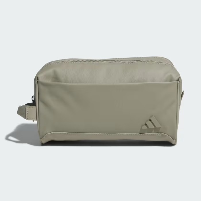 Tas Golf Pouch Adidas Golf Ball Bag Adidas Pu Double Zip Pebble Silver