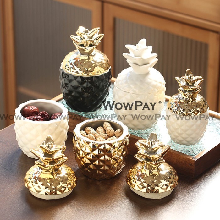 

WowPay Toples Kue Kering Lebaran Imlek Keramik Ceramic Jar Pineapple