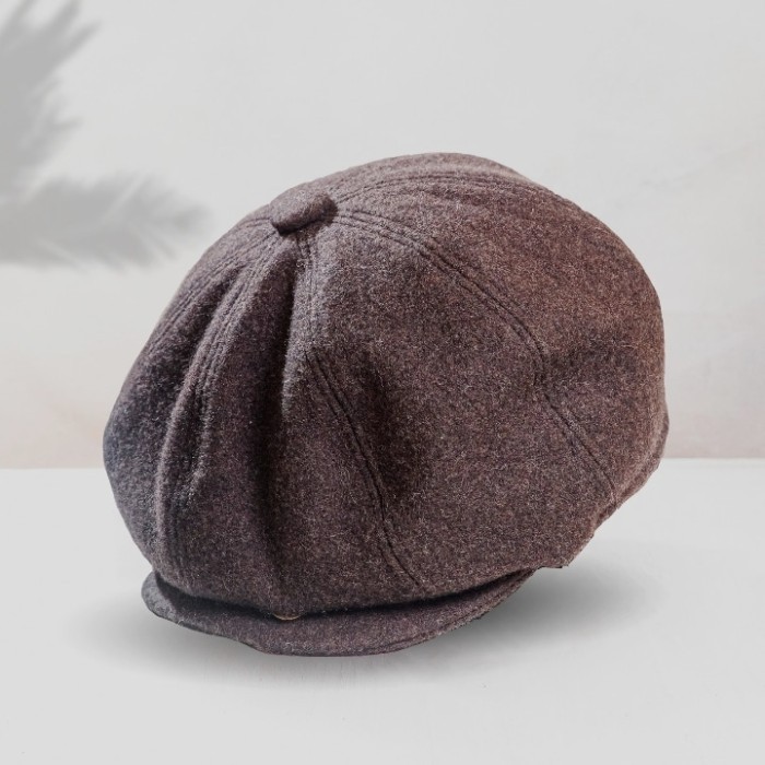 Newsboy Cap Wool Brown Series Topi Newsboy Klasik #tomshelbyid