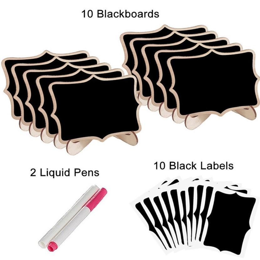 

SPECIAL SET 10PCS Papan Tulis Kapur Kecil / Mini Chalkboard / Papan Kapur Menu Cafe / Papan RESERVED wd-54
