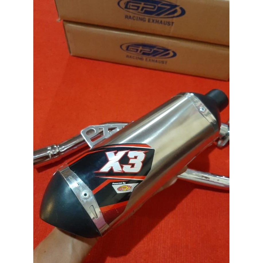 Spesial Knalpot Racing Gp7 X3 Pnp Klx 150 Original