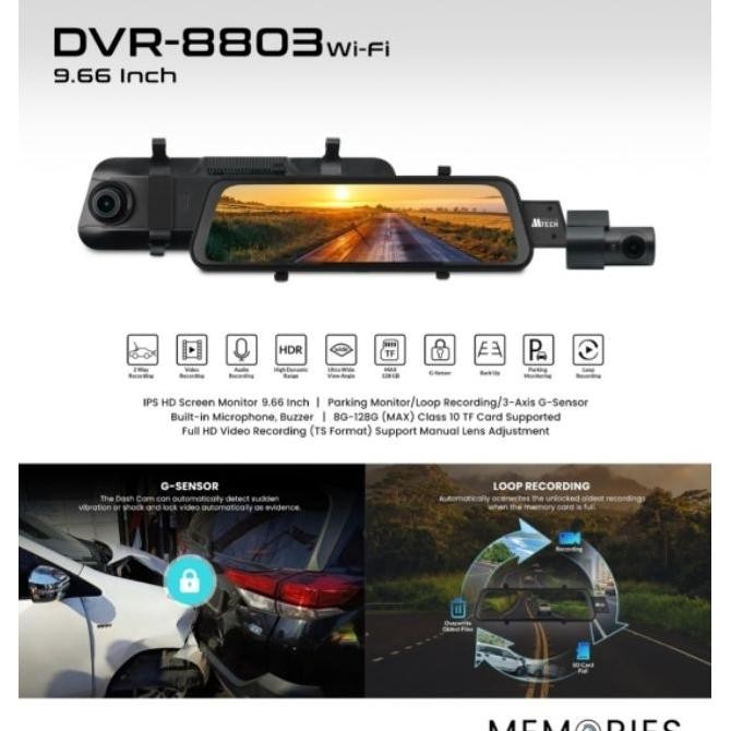 Dvr Pion Mtech Dvr 8803 Dvr Dahcam Pion Mobiletech Dvr8803 9.66 Inch Upport Wifi