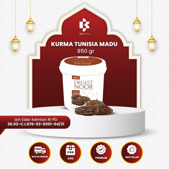 

HRG DISKON Kurma Tunisia Madu 850 gr - Kemasan Ember