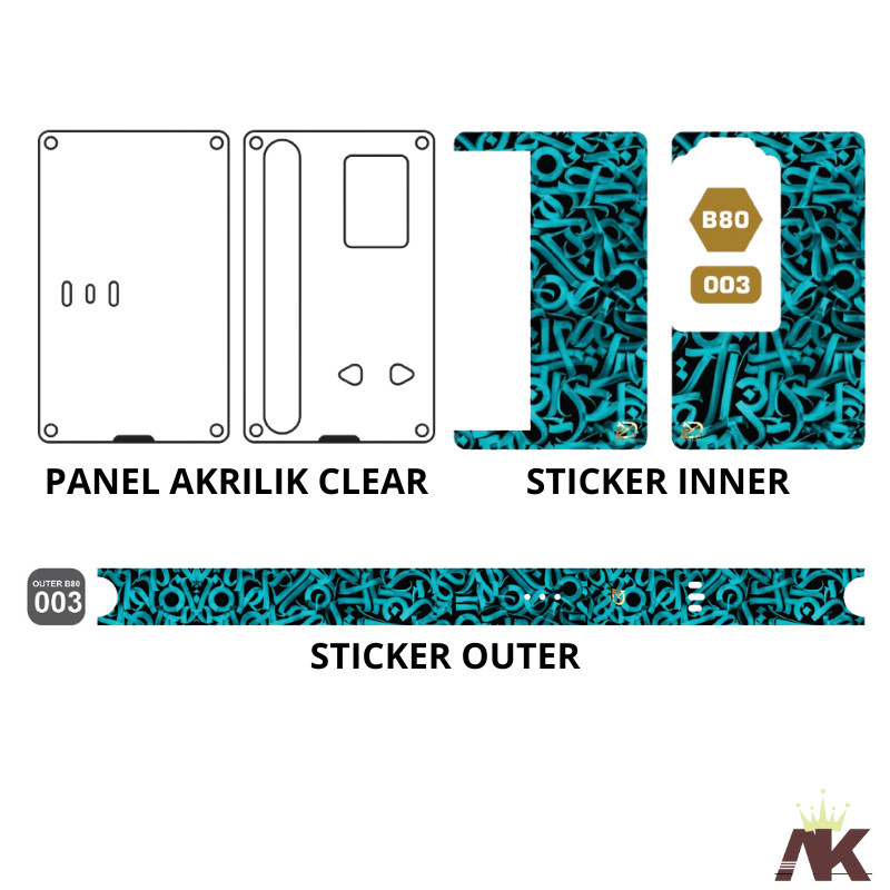 

Premium Cut - Cutting Akerilik Untuk Bagian Luar Dalam B80 Pres 3 Garskin Stiker / Case Custom Terlaris 2PCS/ Fullbody