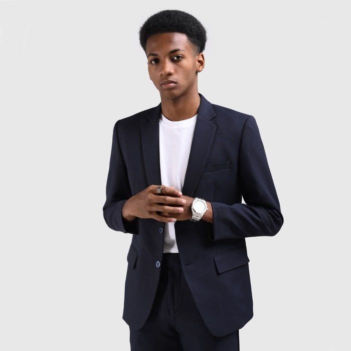 Mubeng Elegant Jas Slimfit Navy blue