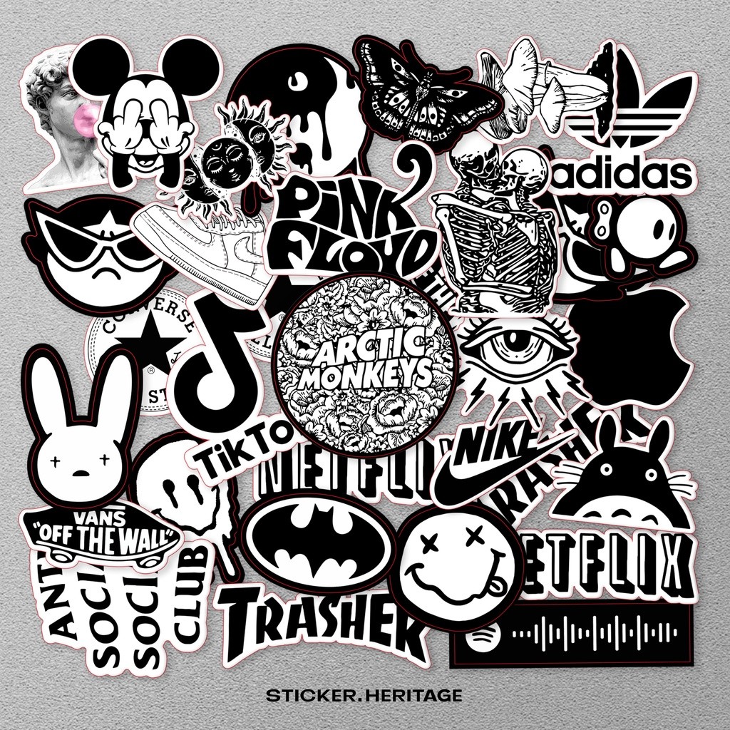 

Premium Cut - Stiker Aesthetic Black White Tumbler Laptop Estetik Pack 100 Pcs Setiker Bnw Ii 28 Garskin Stiker / Case Custom Terlaris 2PCS/ Fullbody