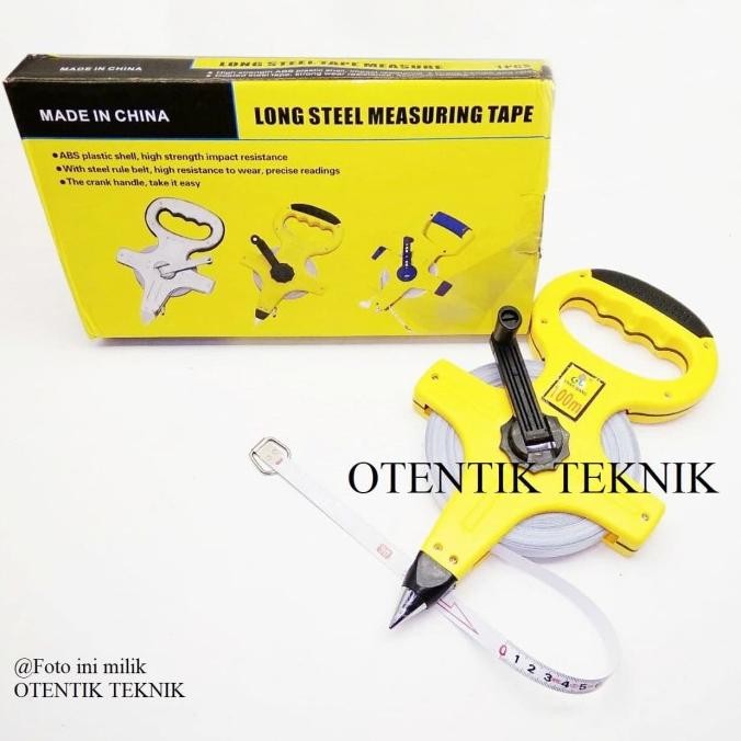 Promo METERAN TANCAP PLAT 100 METER - METERAN TANAH 100M BESI - METERAN ROL