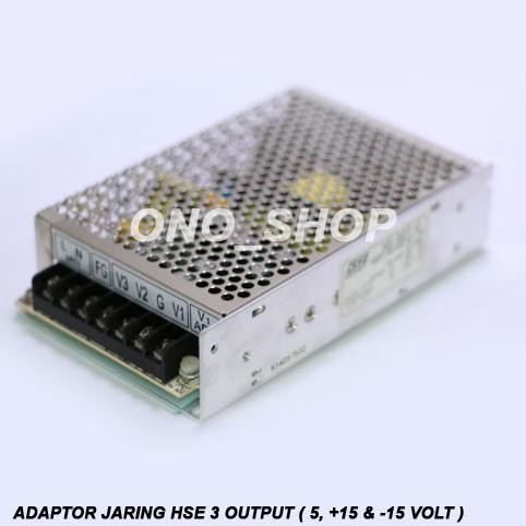 adaptor jaring 3 output ( 5 volt, plus +15 volt & minus -15 volt ) termurah