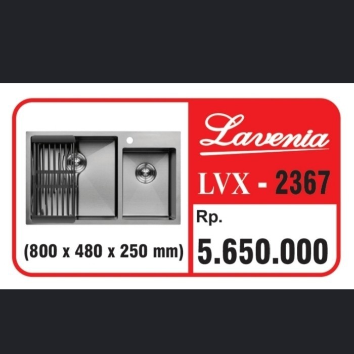 Kitchen Sink Lavenia LVX 2367 Stainless 304 / Bak Cuci Piring Lavenia LVX 2367 / Kitchen Sink