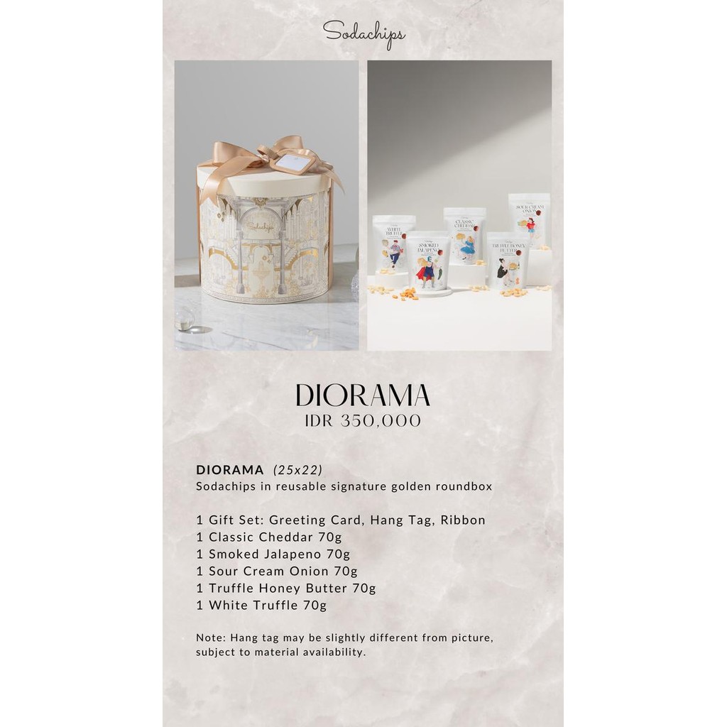 

Sale Diorama - Signature Gold Gift Box By Sodachips | Hampers