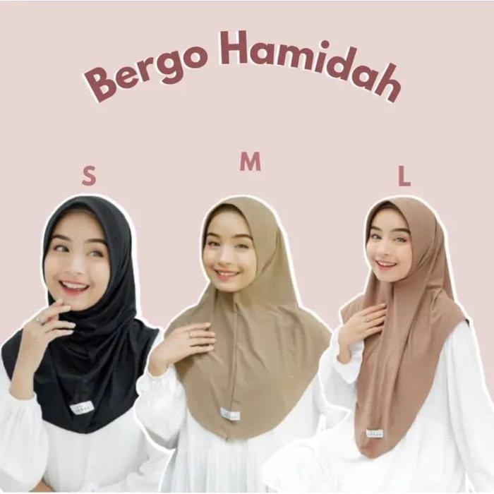Duta Muslimah - Hijab Bergo Hamidah Instan Sport Size S M L Jersey