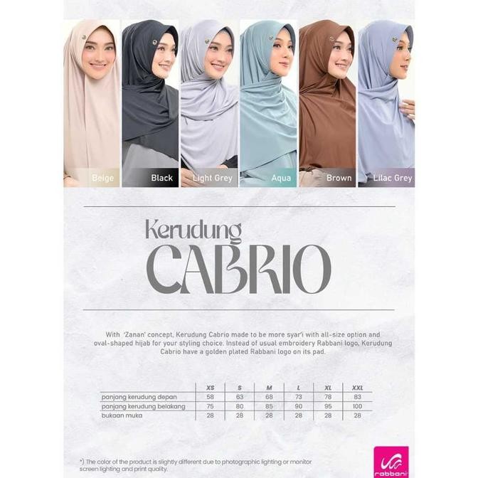 Terjangkau Rabbani - Kerudung Instan Hijab Cabrio Original Rabbani Simple