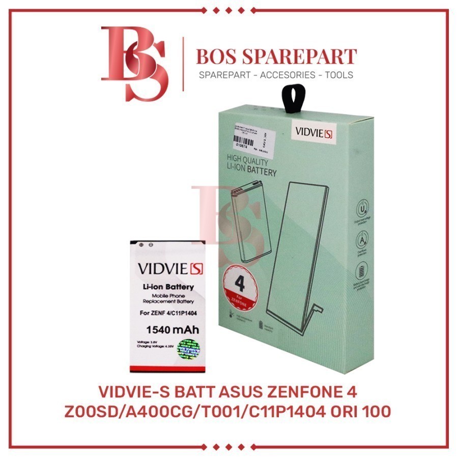 VIDVIE-S BATERAI ASUS ZENFONE 4 / Z00SD /A400CG/T001/C11P1404 ORI 100 / BATTERY / BATRE