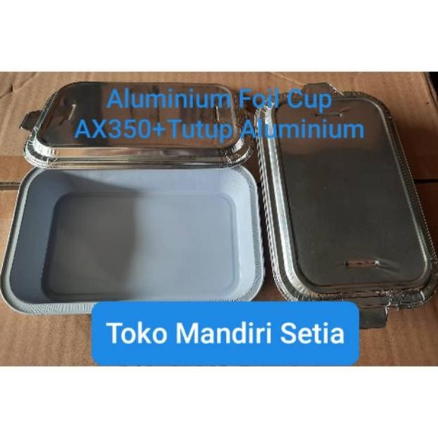 Bisa COD Aluminium Foil Cup AX350 + Lid Aluminium ||
