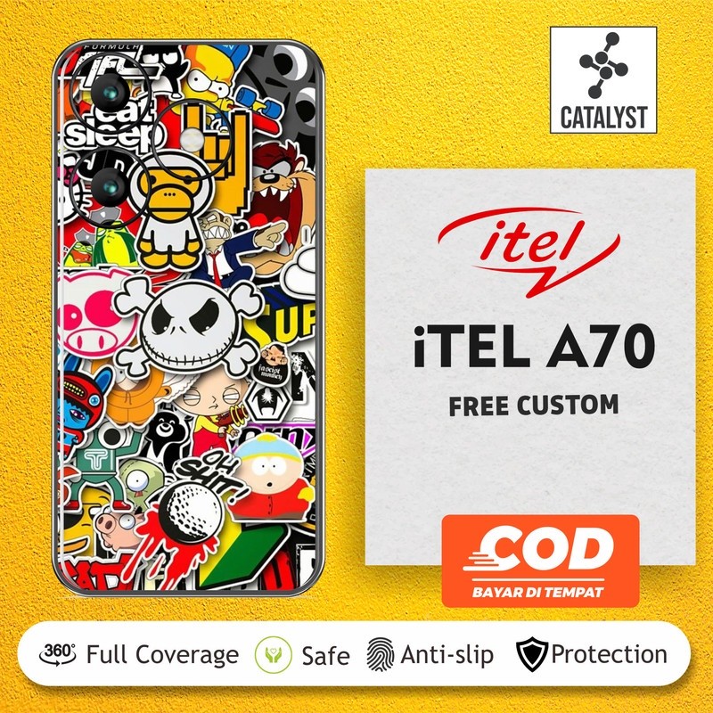 

Premium Cut - Itel A70 Garskin Stiker / Case Custom Terlaris 2PCS/ Fullbody