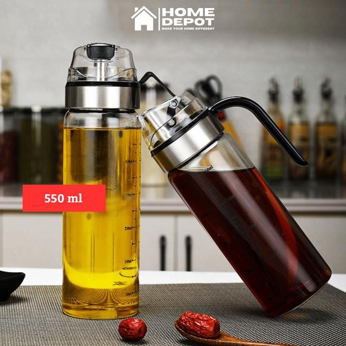 

botol minyak goreng kaca olive oil cuka kecap seasoning bottle 550ml termurah