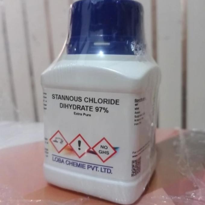 tin ii chloride / timah ii klorida / stannous chloride / sncl2 brand lobachemie ecer 10 g termurah