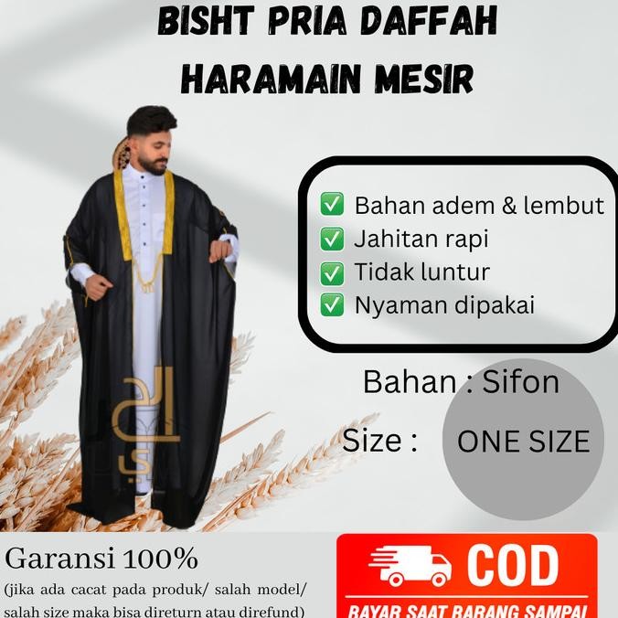 BISHT LUARAN JUBAH BAHAN NERAWANG BHIST JUBAH LUARAN JUBAH RAJA ARAB