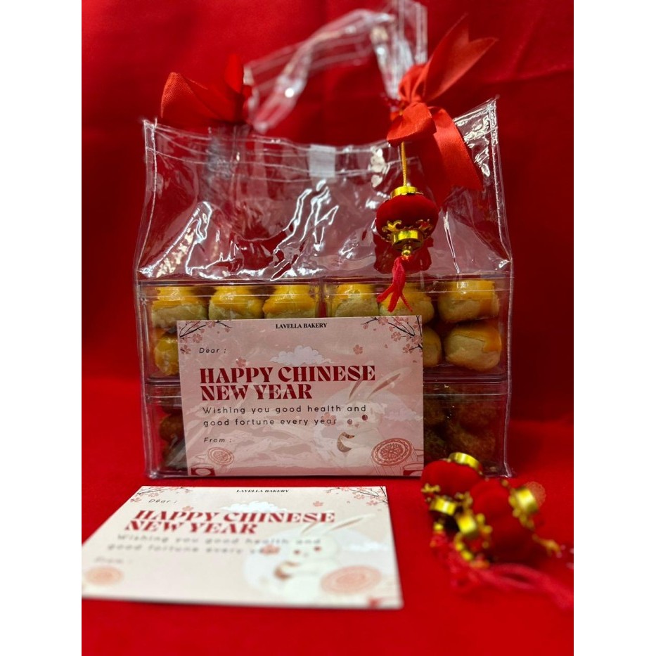 

PROMO !!! SALE TERLARIS CNY HAMPERS PARCEL IMLEK - KUE KERING NASTAR SEMPRIT CHOCO COOKIES BOX READY